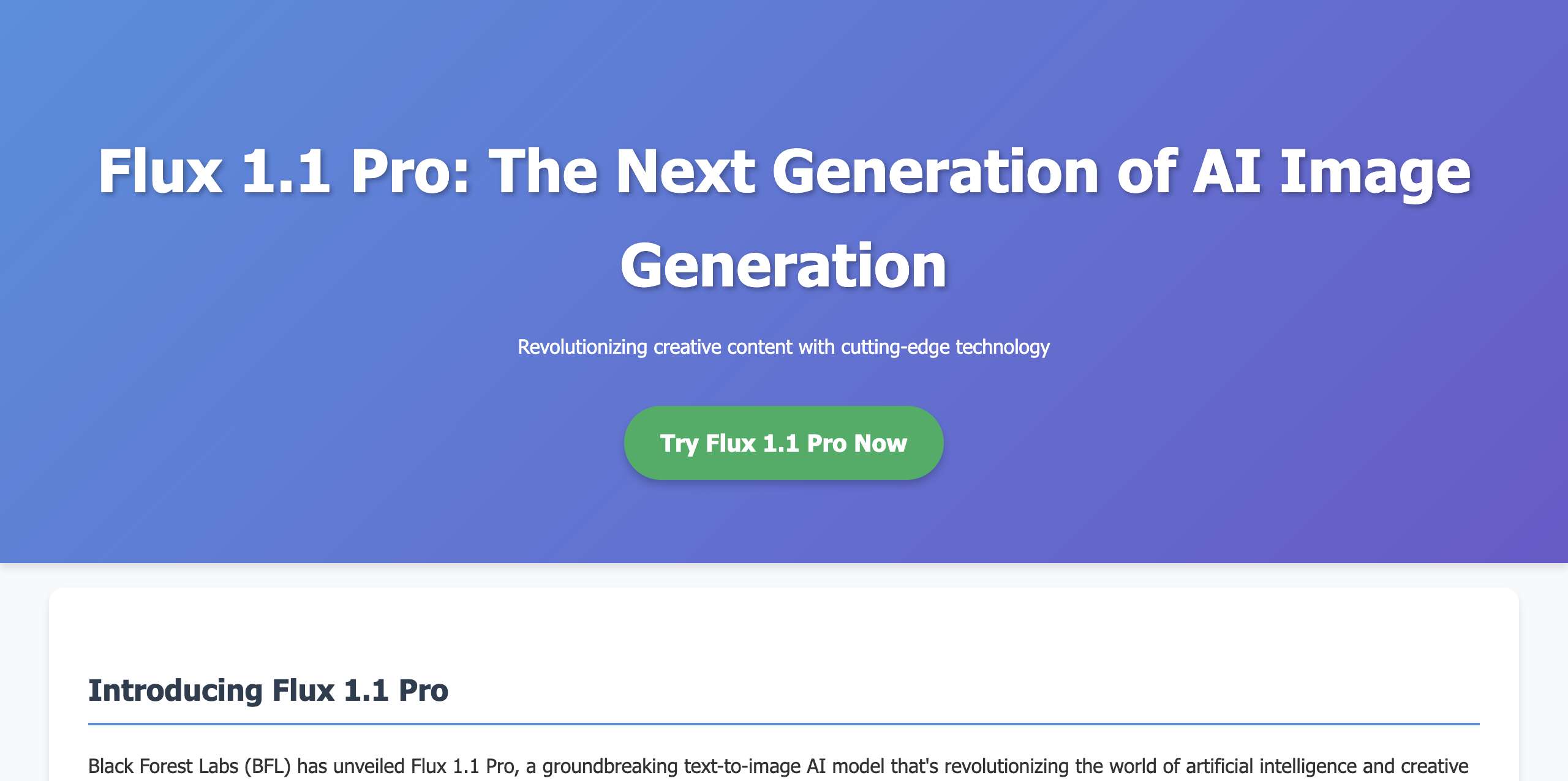 FLUX 1.1 Pro