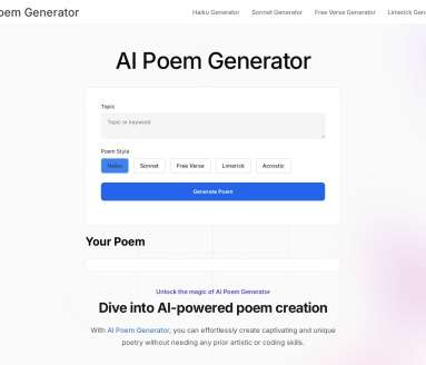 AI Poem Generator-AI诗歌生成器