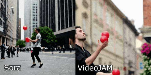 Meta发布VideoJAM：攻克AI视频运动生成难题，显著提升运动连贯性