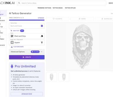 Blackink AI纹身生成