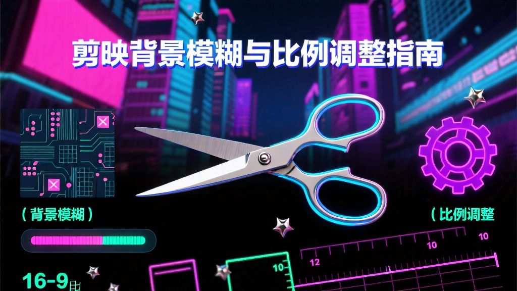 剪映背景模糊与比例调整指南