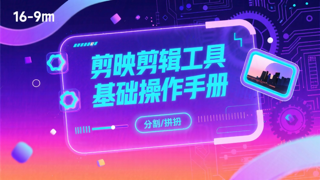 剪映剪辑工具基础操作手册