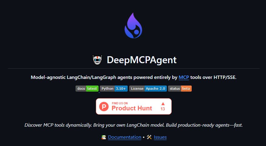 DeepMCPAgent动态工具发现流程 开源DeepMCPAgent框架发布:动态MCP工具发现助力快速构建生产级AI Agent