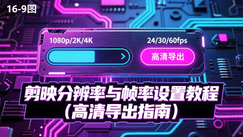 剪映分辨率与帧率设置教程(高清导出指南)